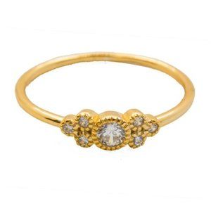 Vermeil Gold Ring with Cubic Zirconia